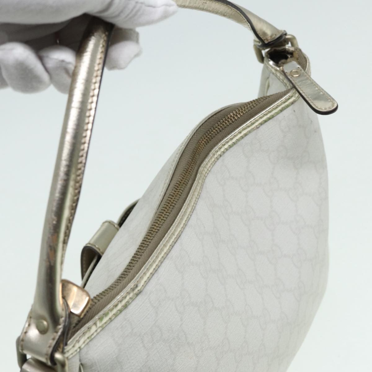 Gucci Supreme Gg White Leather Shoulder Bag (Pre-Owned) Size ONE SIZE - 4 Thumbnail