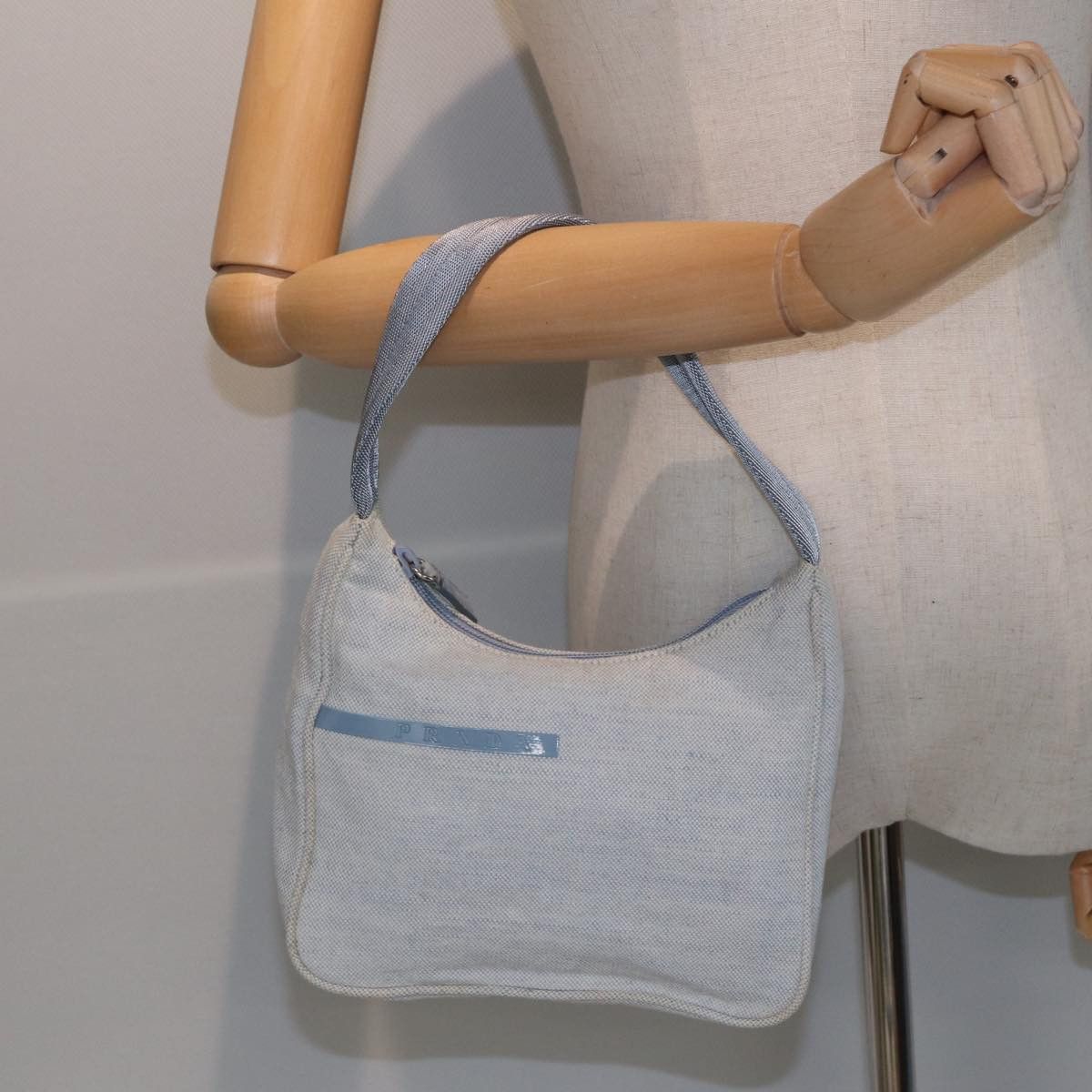 Prada Re-Edition Grey Canvas Clutch Bag (Pre-Owned) Size ONE SIZE - 7 Thumbnail