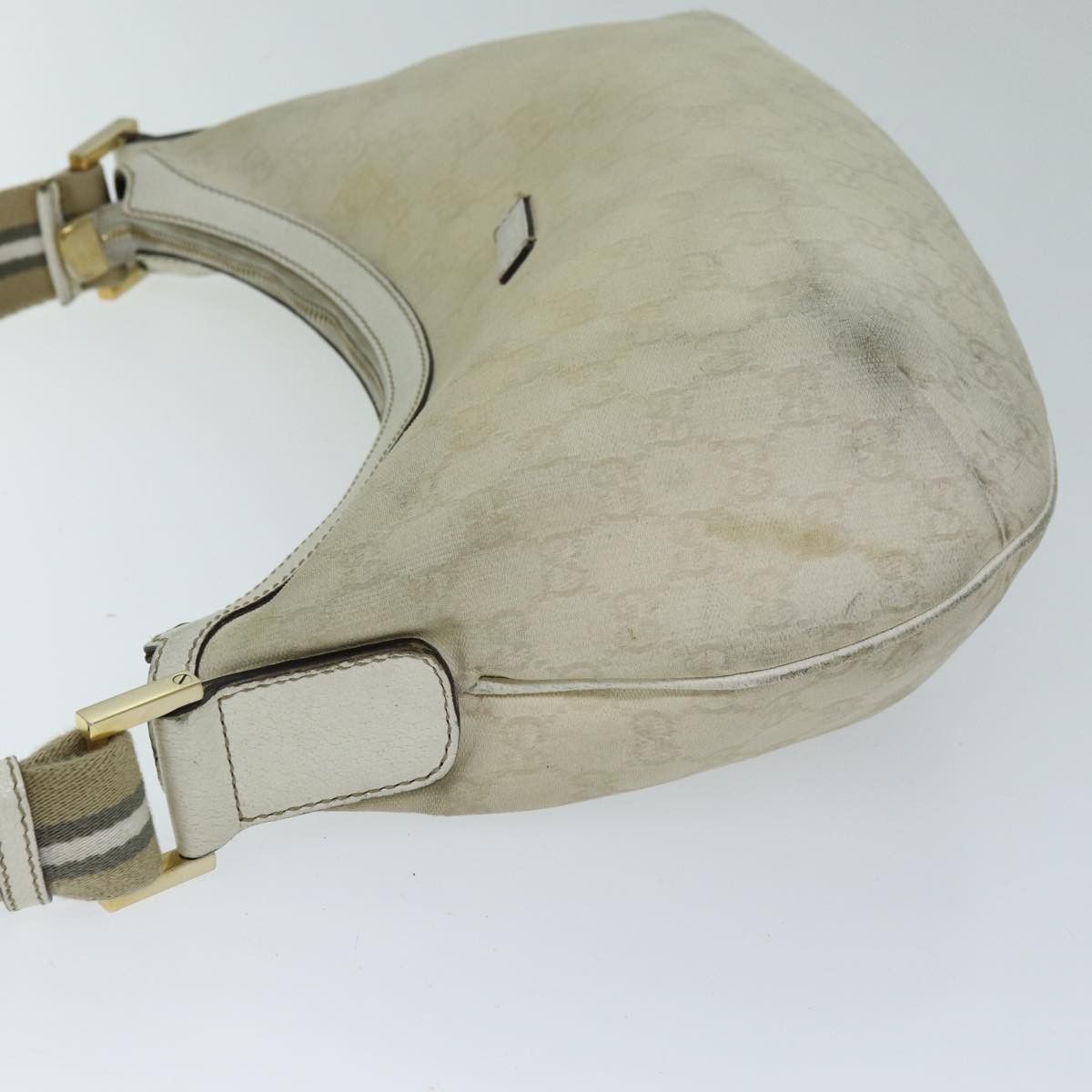 Gucci Sherry Beige Canvas Shoulder Bag (Pre-Owned) Size ONE SIZE - 10 Thumbnail