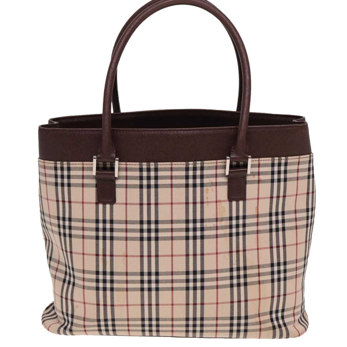 Burberry Nova Check Beige Canvas Tote Bag (Pre-Owned) Size ONE SIZE - 2 Thumbnail