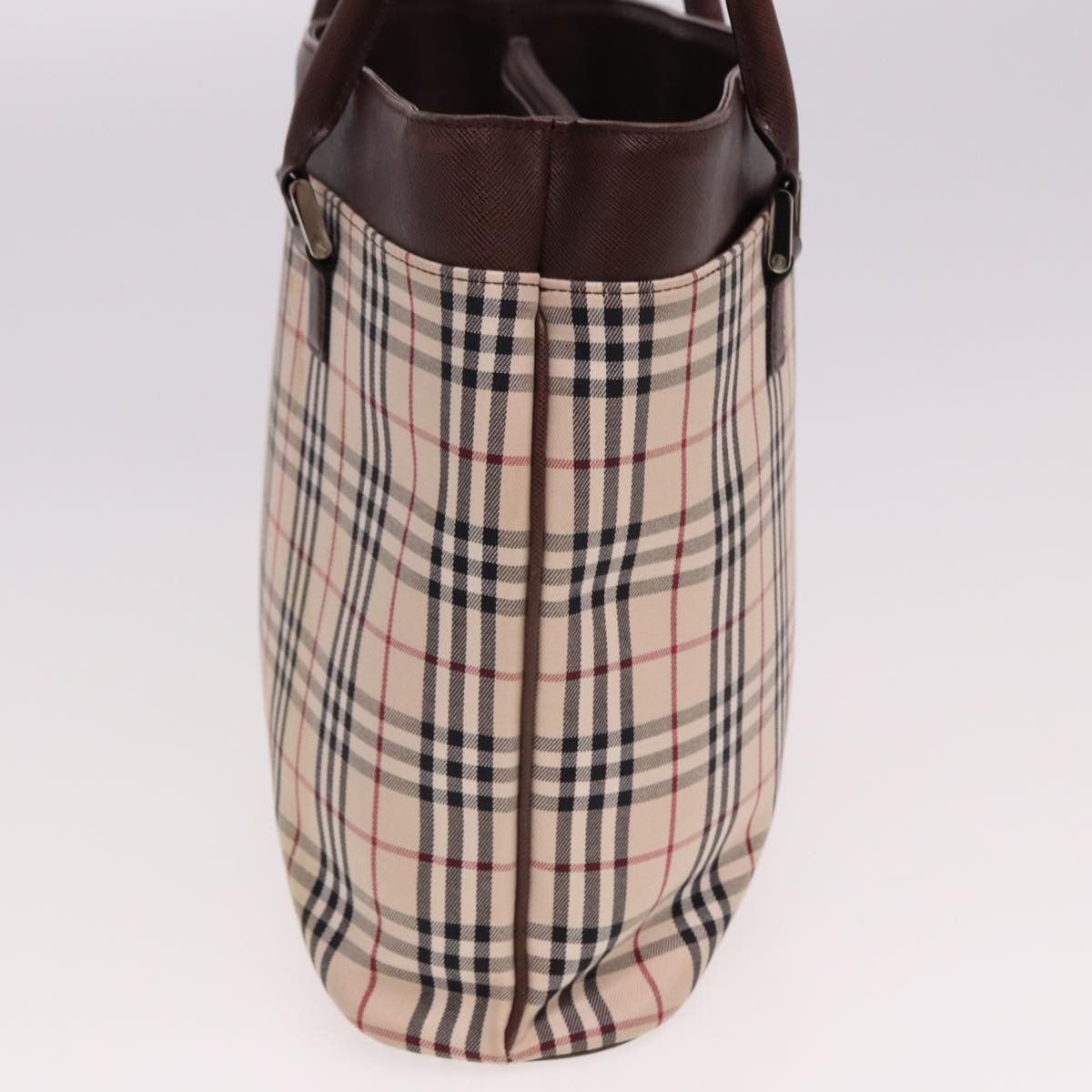 Burberry Nova Check Beige Canvas Tote Bag (Pre-Owned) Size ONE SIZE - 9 Thumbnail