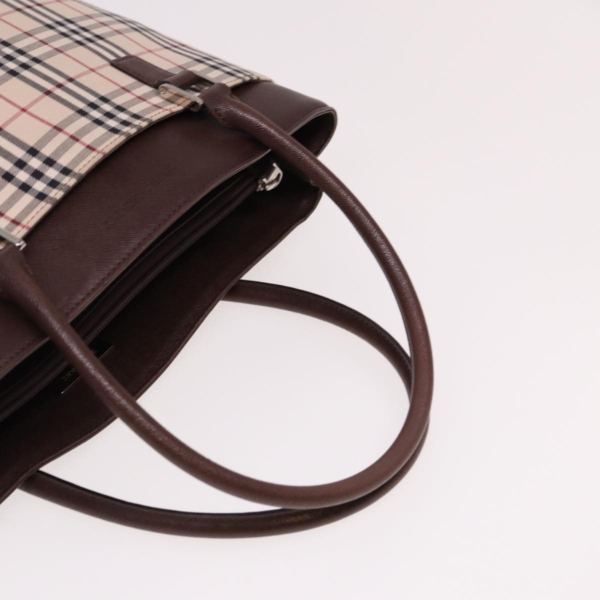 Burberry Nova Check Beige Canvas Tote Bag (Pre-Owned) Size ONE SIZE - 8 Thumbnail