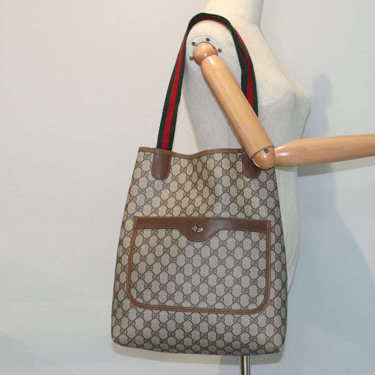 Gucci Gg Canvas Beige Canvas Tote Bag (Pre-Owned) Size ONE SIZE - 7 Thumbnail