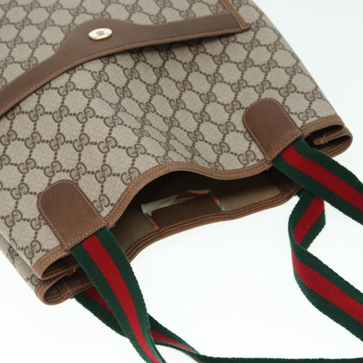 Gucci Gg Canvas Beige Canvas Tote Bag (Pre-Owned) Size ONE SIZE - 4 Thumbnail