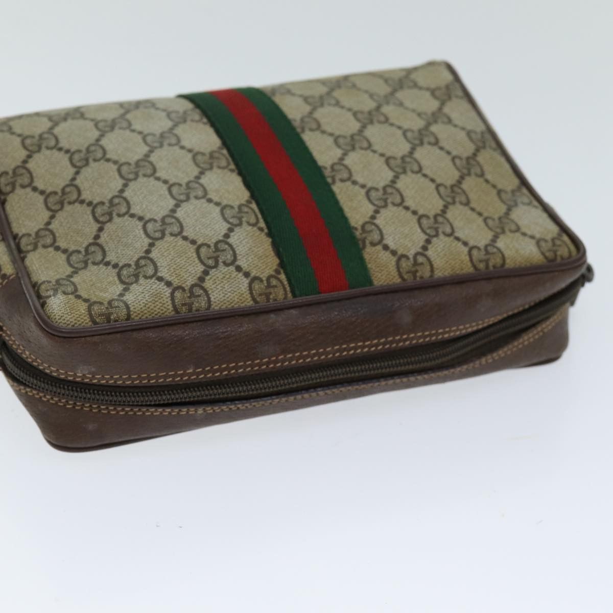 Gucci Sherry Beige Canvas Clutch Bag (Pre-Owned) Size ONE SIZE - 4 Thumbnail