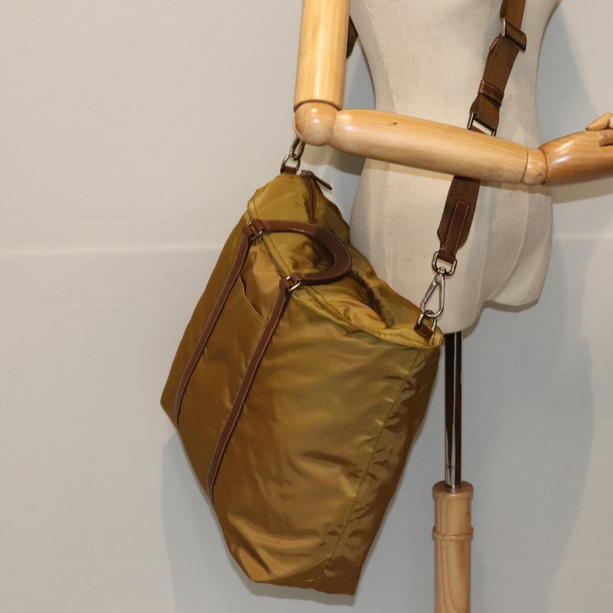 Prada Tessuto Khaki Synthetic Handbag (Pre-Owned) Size ONE SIZE - 7 Thumbnail