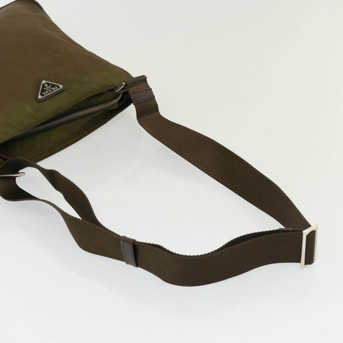 Prada Tessuto Khaki Synthetic Shoulder Bag (Pre-Owned) Size ONE SIZE - 16 Thumbnail