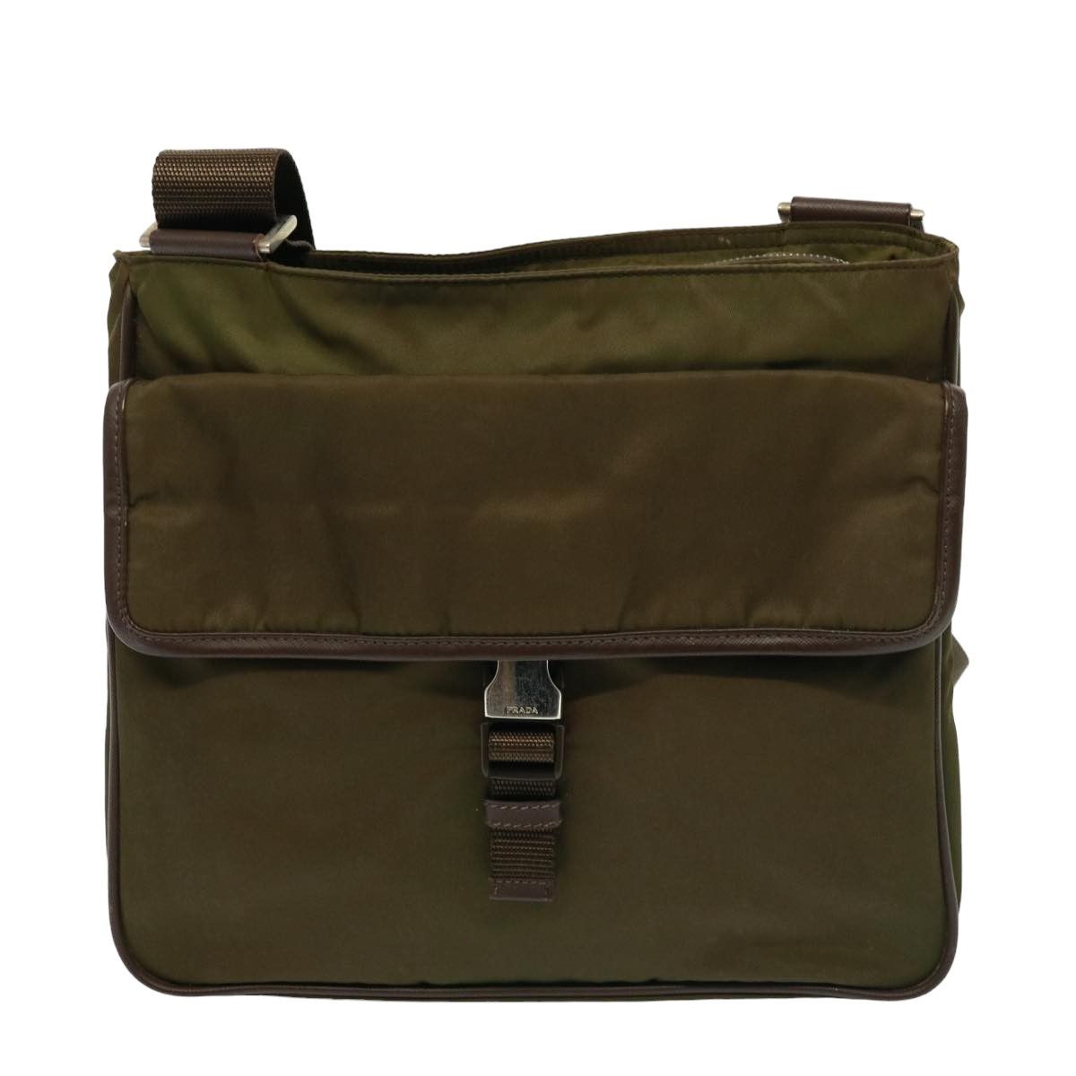 Prada Tessuto Khaki Synthetic Shoulder Bag (Pre-Owned) Size ONE SIZE - 2 Thumbnail