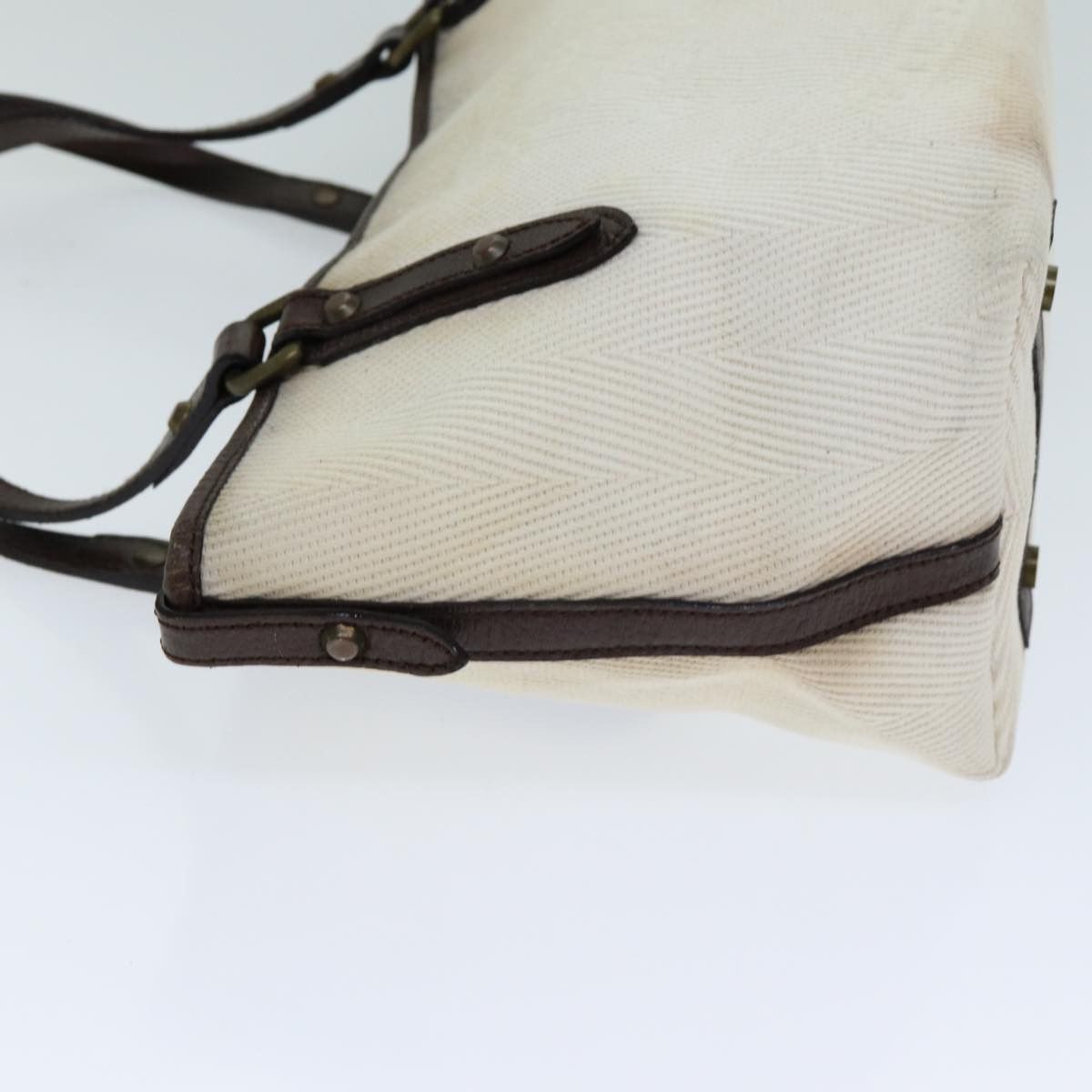 Burberry White Canvas Tote Bag (Pre-Owned) Size ONE SIZE - 8 Thumbnail