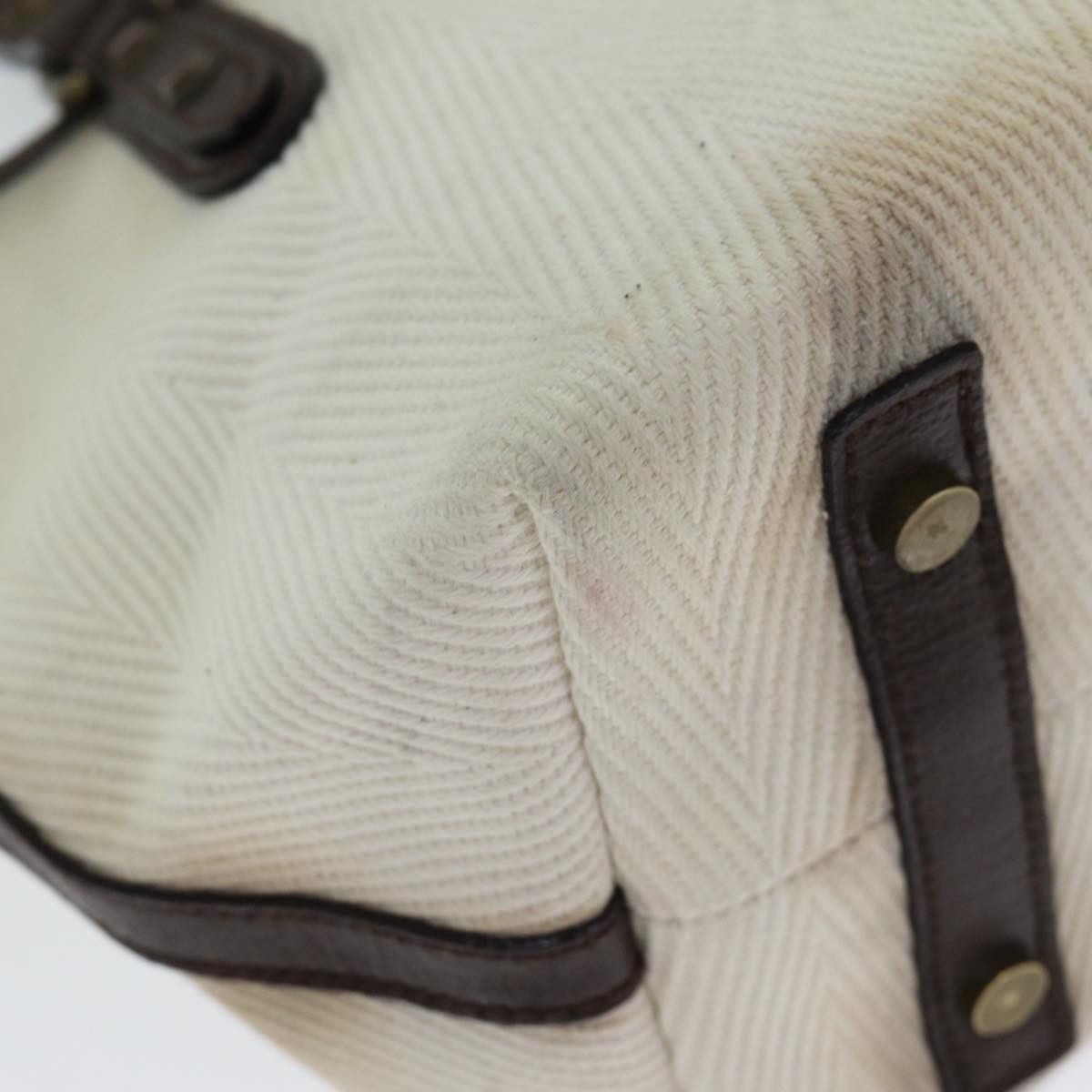 Burberry White Canvas Tote Bag (Pre-Owned) Size ONE SIZE - 15 Thumbnail