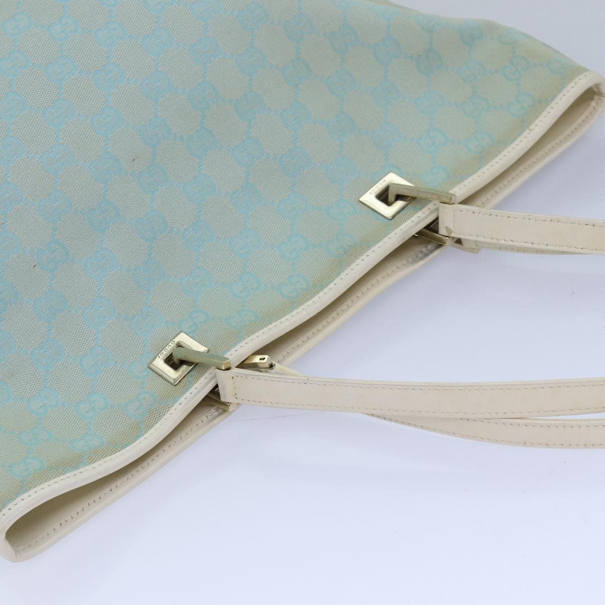 Gucci Gg Canvas Blue Canvas Tote Bag (Pre-Owned) Size ONE SIZE - 4 Thumbnail
