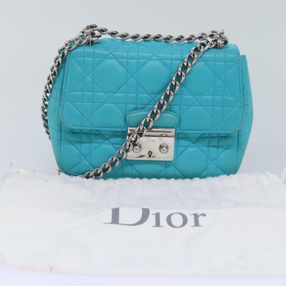 Dior Miss Blue Leather Clutch Bag (Pre-Owned) Size ONE SIZE - 8 Thumbnail