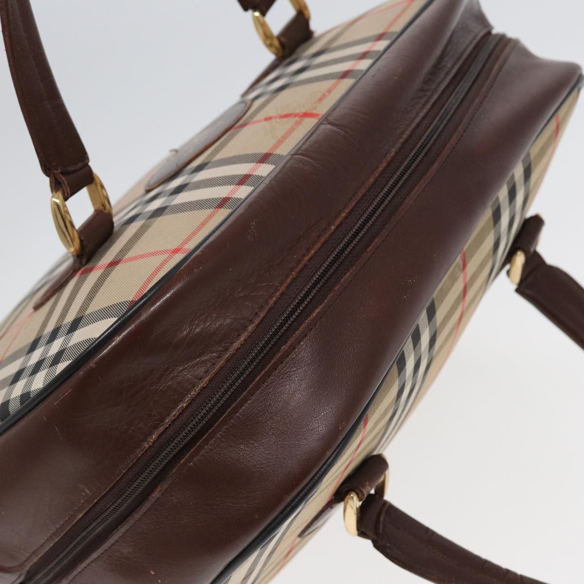 Burberry Nova Check Beige Canvas Handbag (Pre-Owned) Size ONE SIZE - 4 Thumbnail