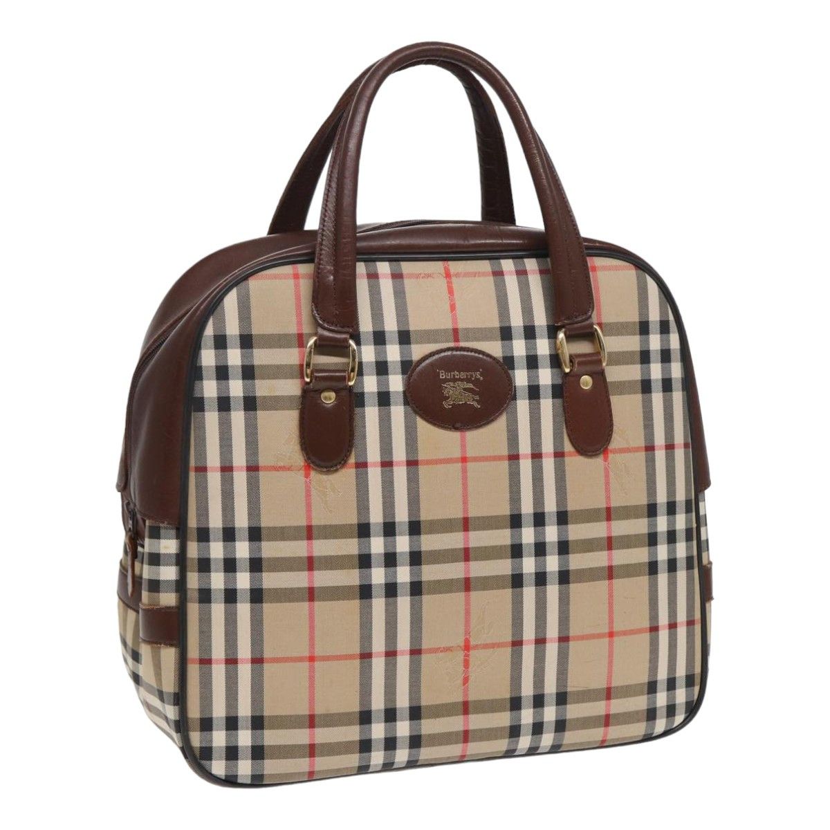 Burberry Nova Check Beige Canvas Handbag (Pre-Owned) Size ONE SIZE - 12 Thumbnail