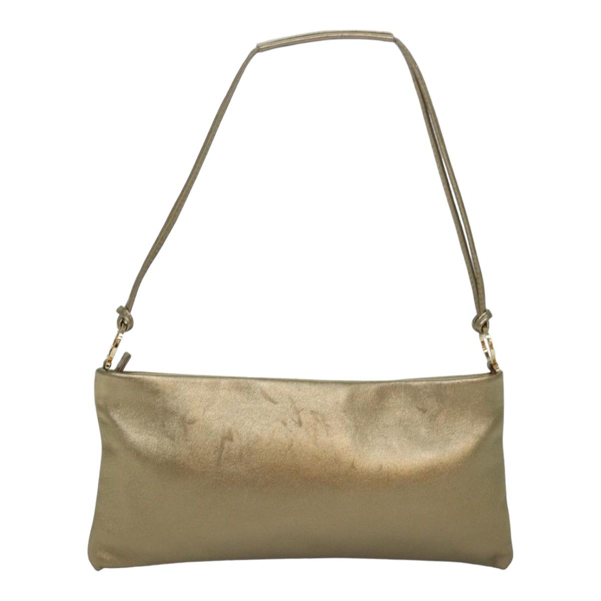 Salvatore Ferragamo Gancini Gold Leather Shoulder Bag (Pre-Owned) Size ONE SIZE - 2 Thumbnail