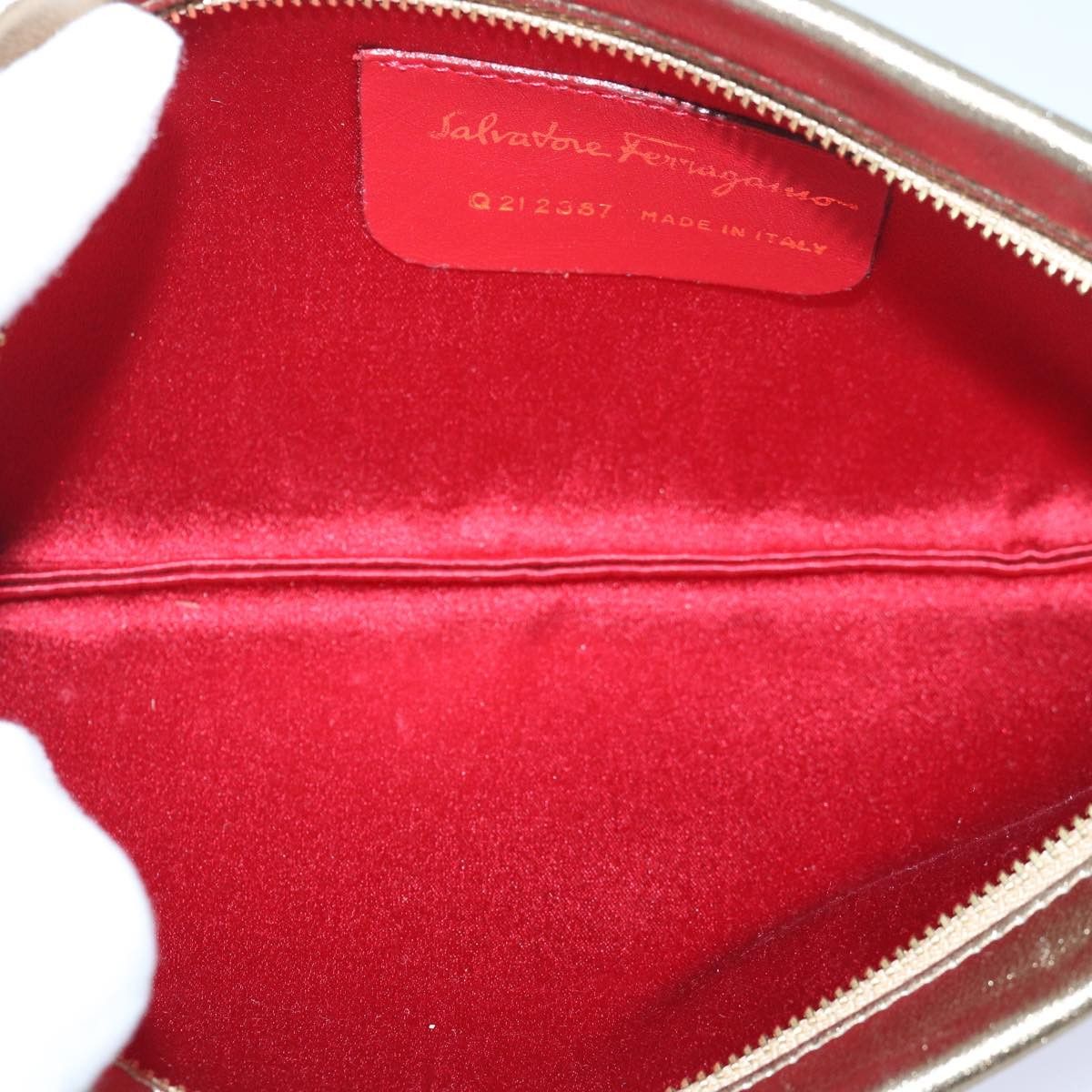 Salvatore Ferragamo Gancini Gold Leather Shoulder Bag (Pre-Owned) Size ONE SIZE - 5 Thumbnail