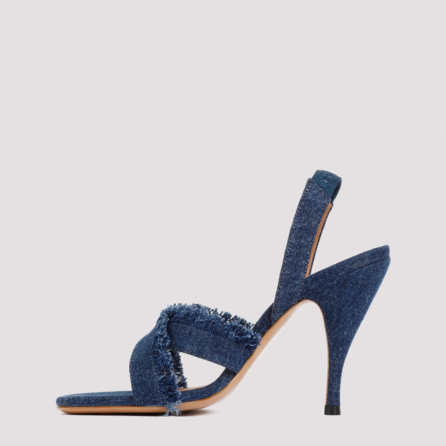 Off-White Off White Curvy Heel Denim Sandal Size US 6 / IT 36 - 2 Thumbnail