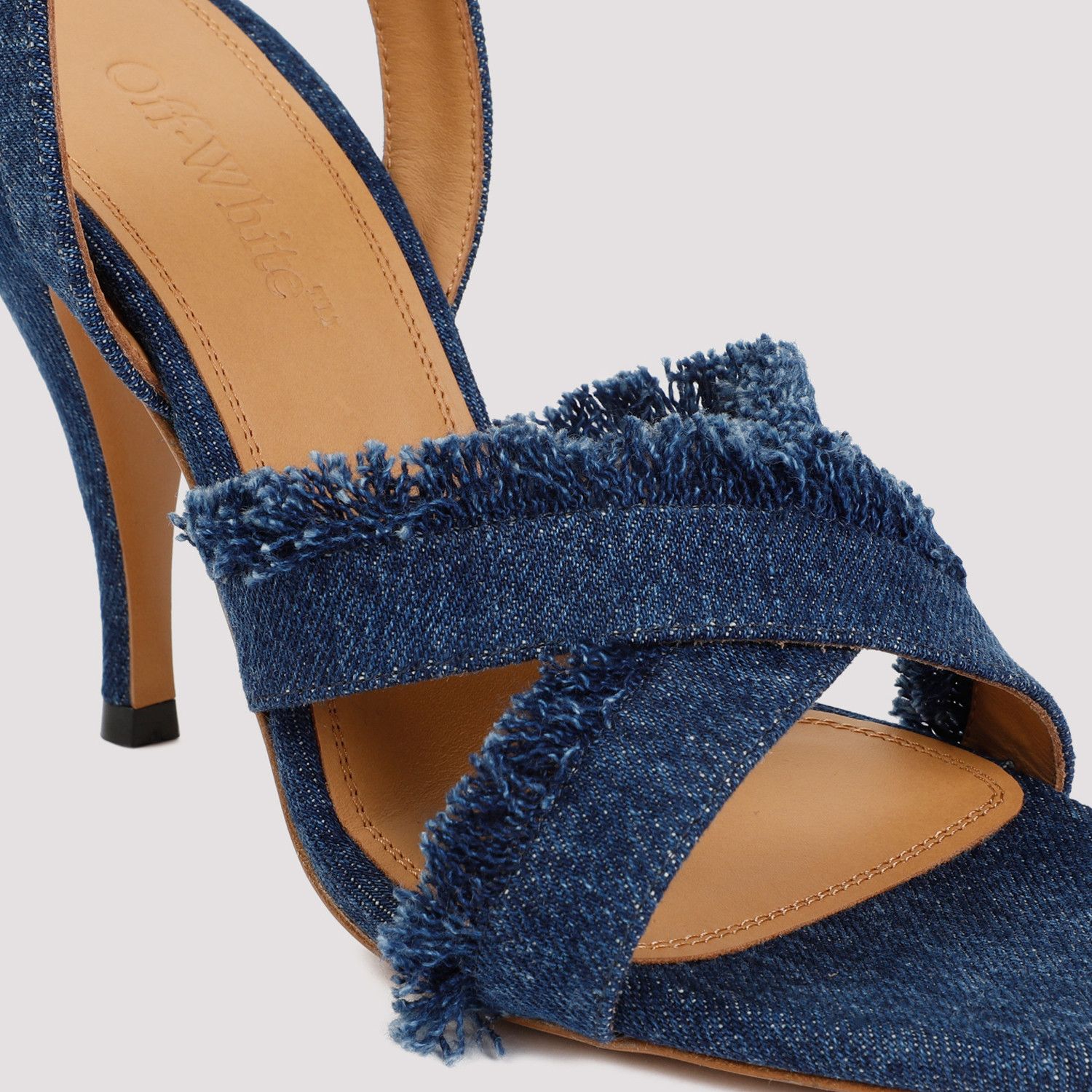 Off-White Off White Curvy Heel Denim Sandal Size US 6 / IT 36 - 4 Thumbnail
