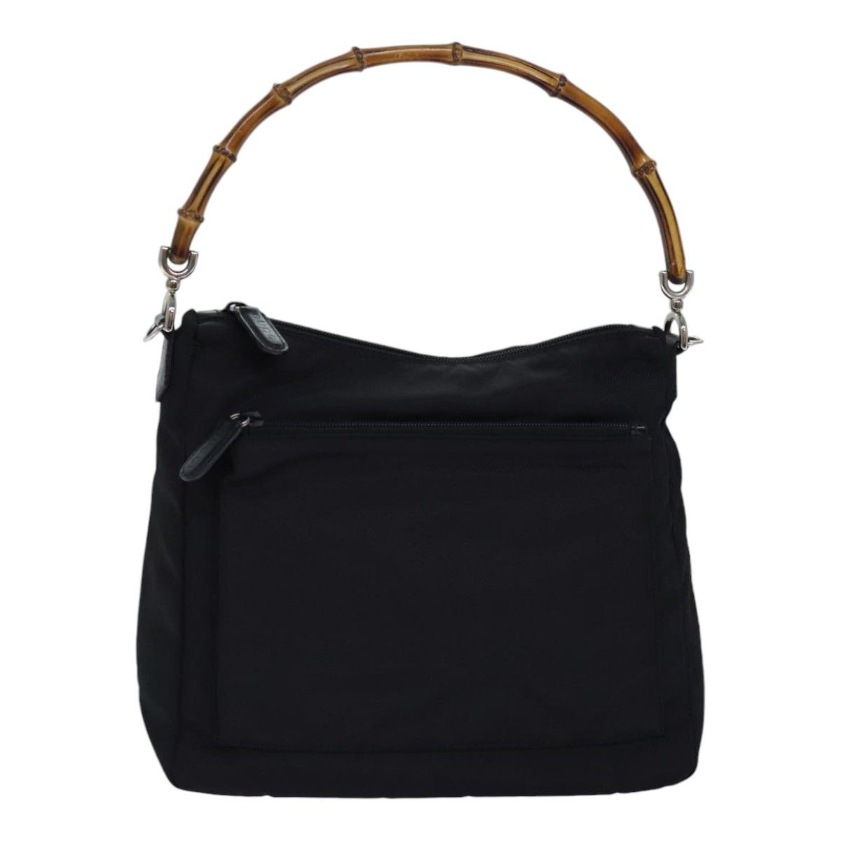 Gucci Bamboo Black Leather Handbag (Pre-Owned) Size ONE SIZE - 14 Thumbnail
