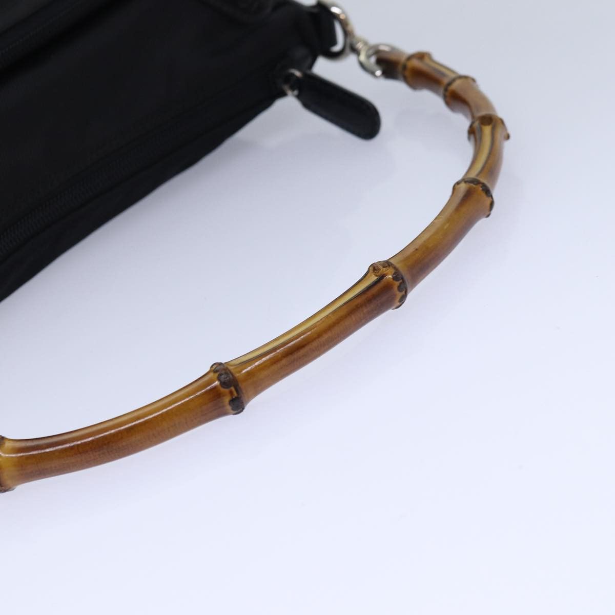 Gucci Bamboo Black Leather Handbag (Pre-Owned) Size ONE SIZE - 10 Thumbnail