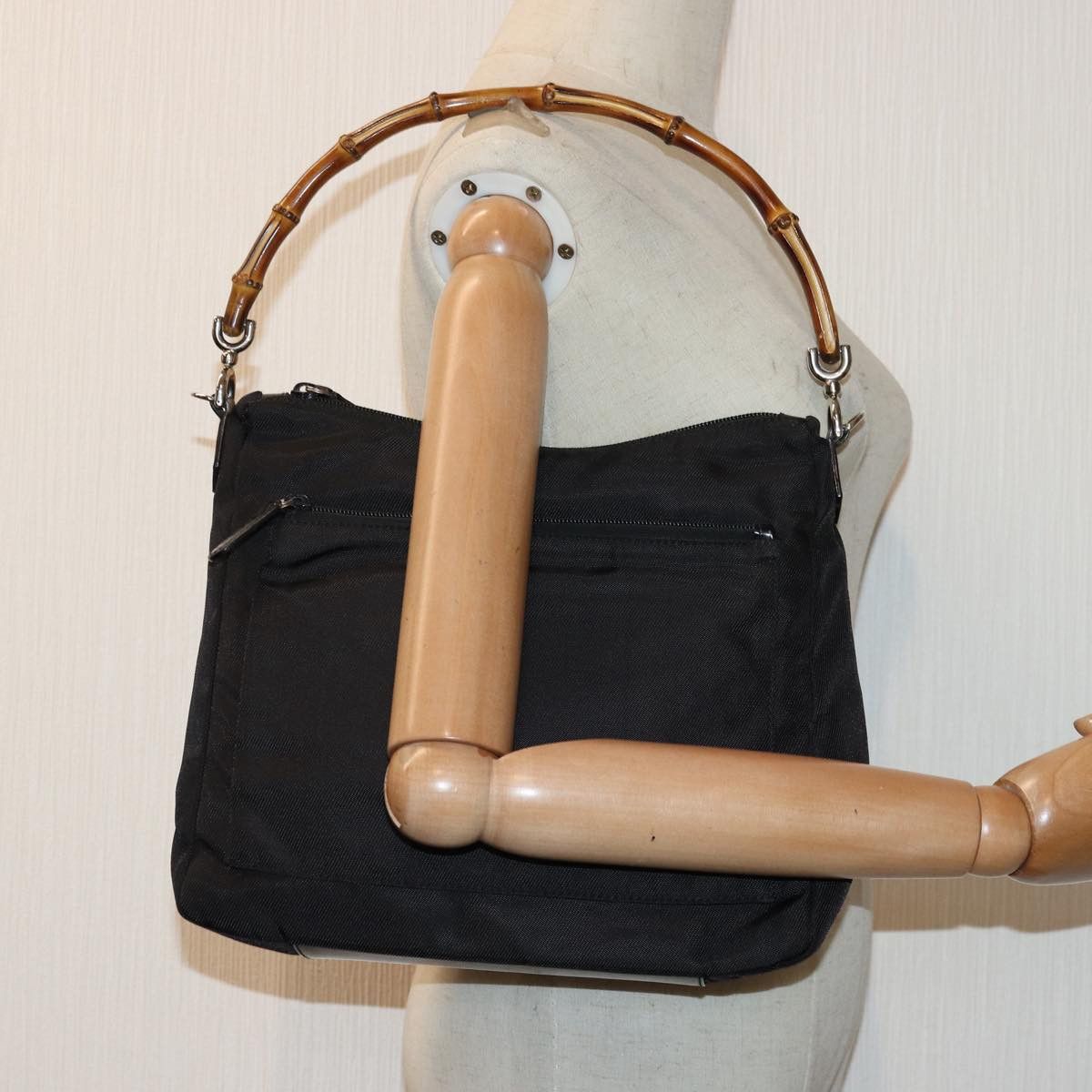 Gucci Bamboo Black Leather Handbag (Pre-Owned) Size ONE SIZE - 7 Thumbnail