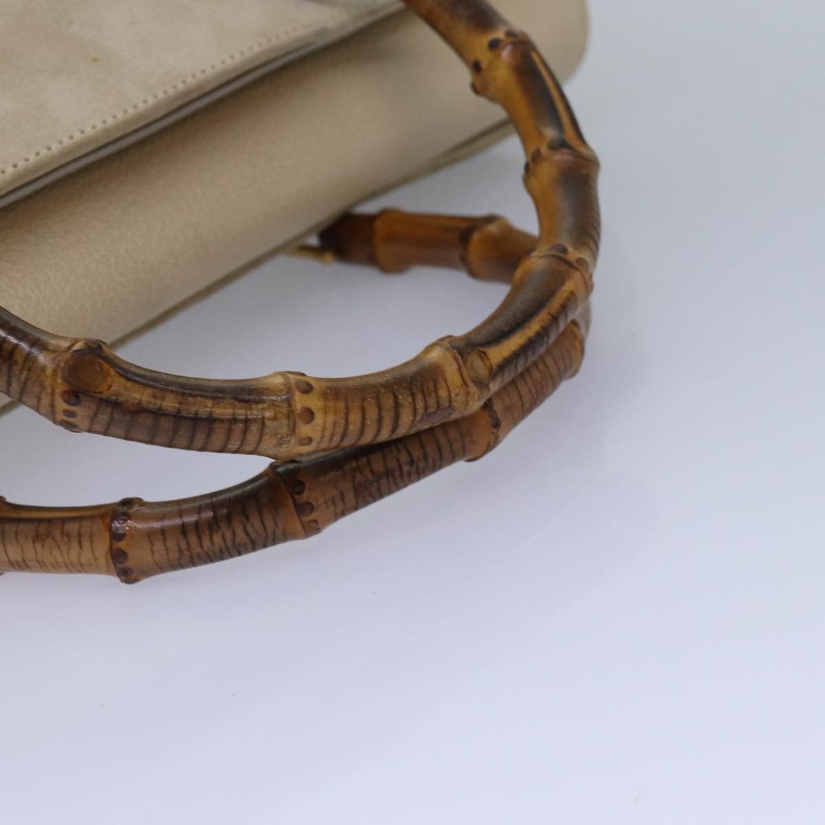 Gucci Bamboo Beige Suede Handbag (Pre-Owned) Size ONE SIZE - 10 Thumbnail