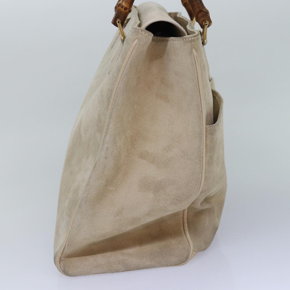 Gucci Bamboo Beige Suede Handbag (Pre-Owned) Size ONE SIZE - 11 Thumbnail