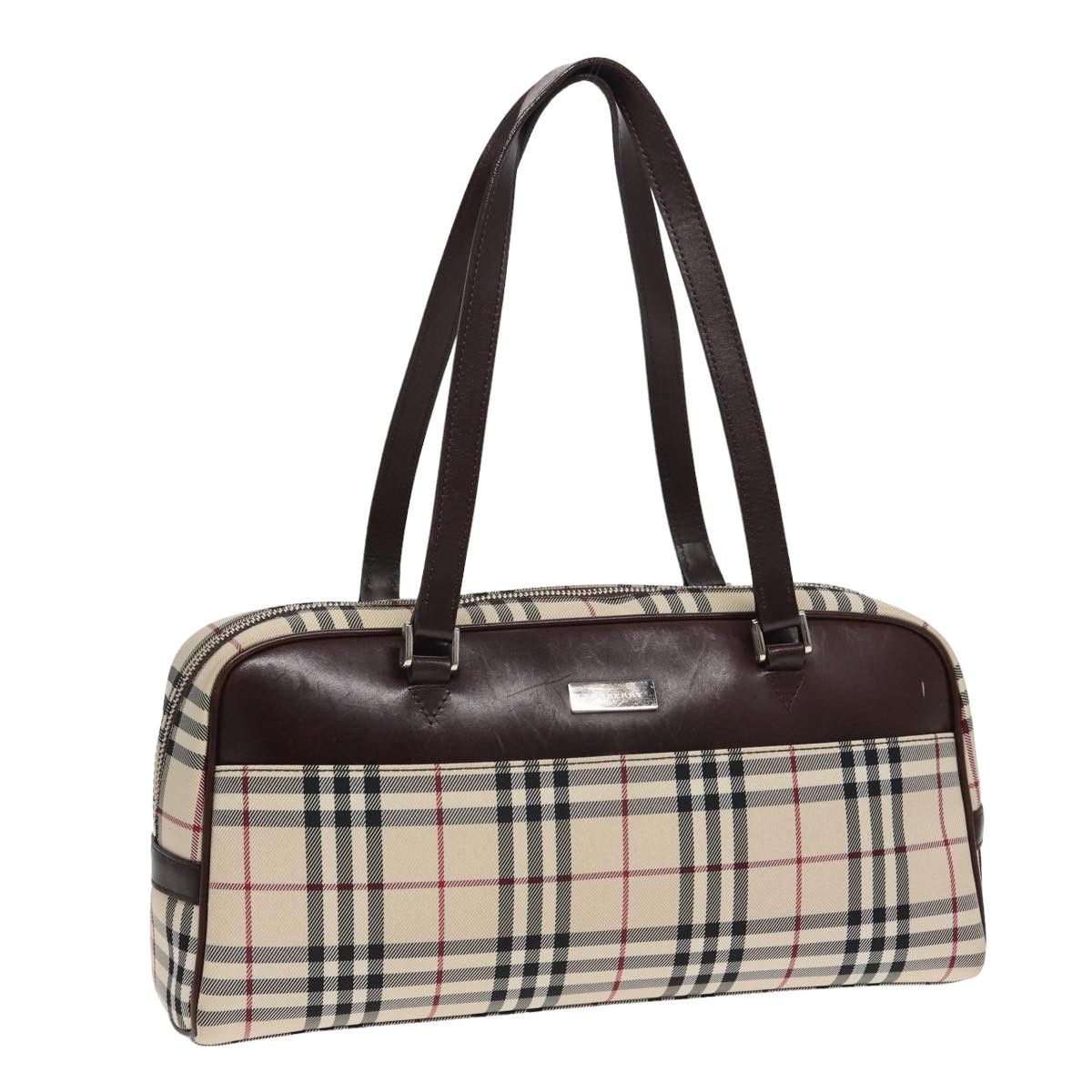 Burberry Nova Check Beige Synthetic Handbag (Pre-Owned) Size ONE SIZE - 10 Thumbnail
