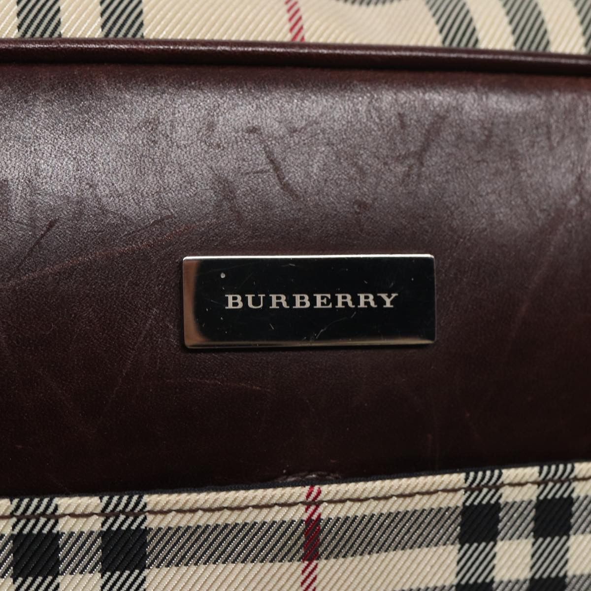 Burberry Nova Check Beige Synthetic Handbag (Pre-Owned) Size ONE SIZE - 7 Thumbnail