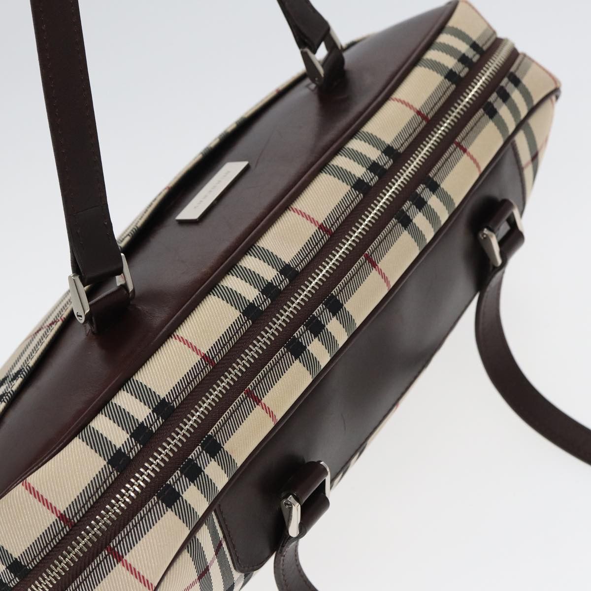 Burberry Nova Check Beige Synthetic Handbag (Pre-Owned) Size ONE SIZE - 4 Thumbnail