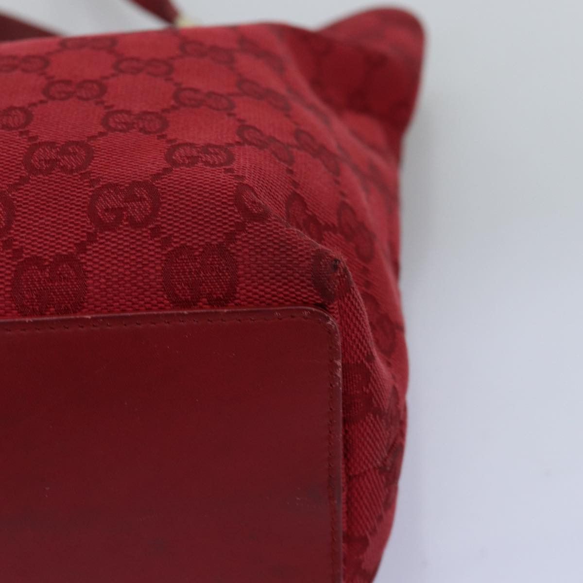 Gucci Gg Canvas Red Canvas Tote Bag (Pre-Owned) Size ONE SIZE - 14 Thumbnail