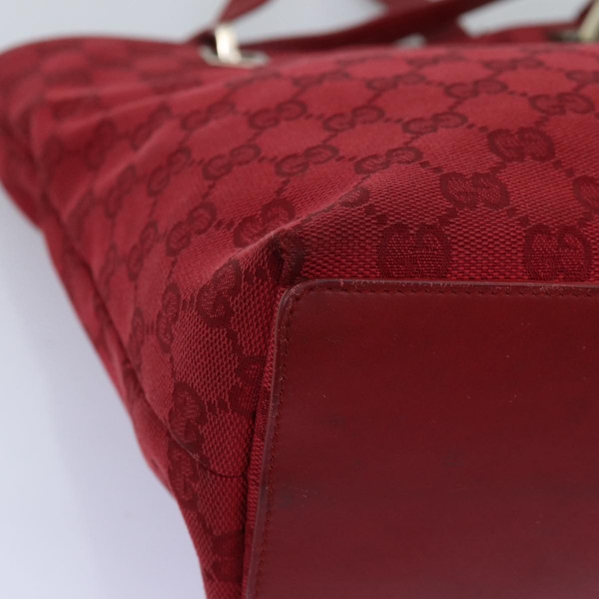 Gucci Gg Canvas Red Canvas Tote Bag (Pre-Owned) Size ONE SIZE - 15 Thumbnail