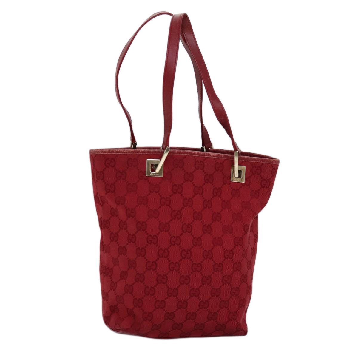 Gucci Gg Canvas Red Canvas Tote Bag (Pre-Owned) Size ONE SIZE - 19 Thumbnail