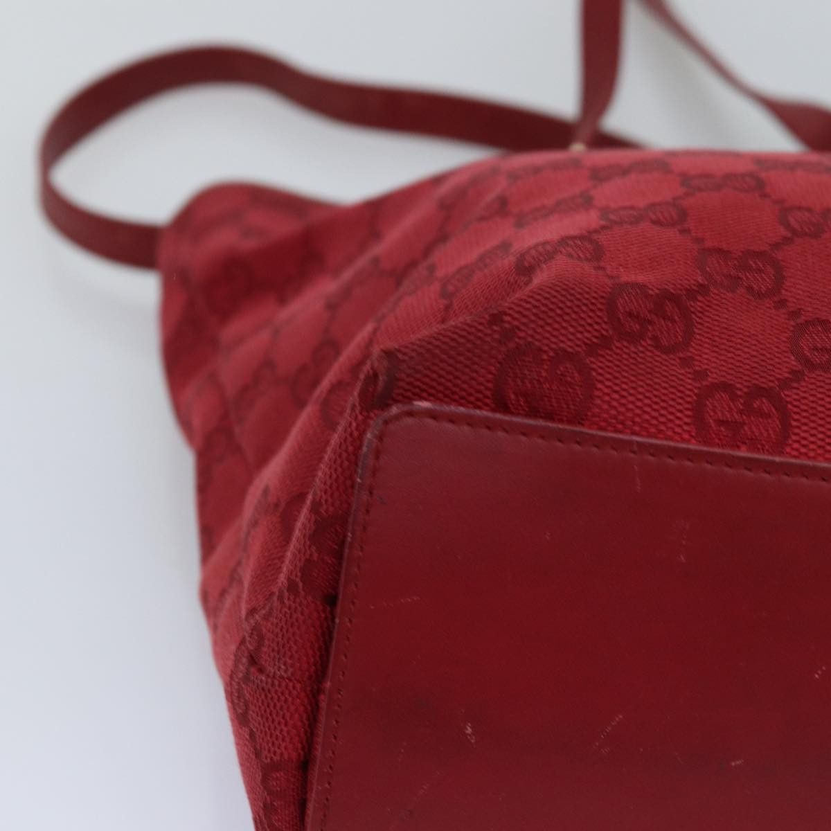 Gucci Gg Canvas Red Canvas Tote Bag (Pre-Owned) Size ONE SIZE - 13 Thumbnail