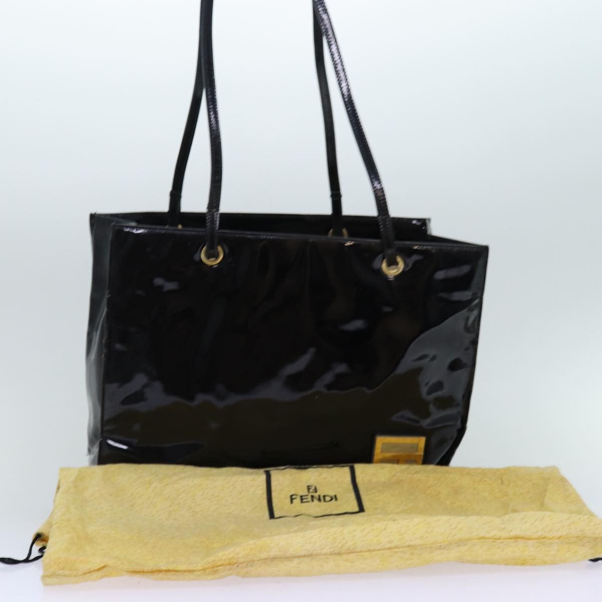 Fendi Black Patent Leather Tote Bag (Pre-Owned) Size ONE SIZE - 8 Thumbnail