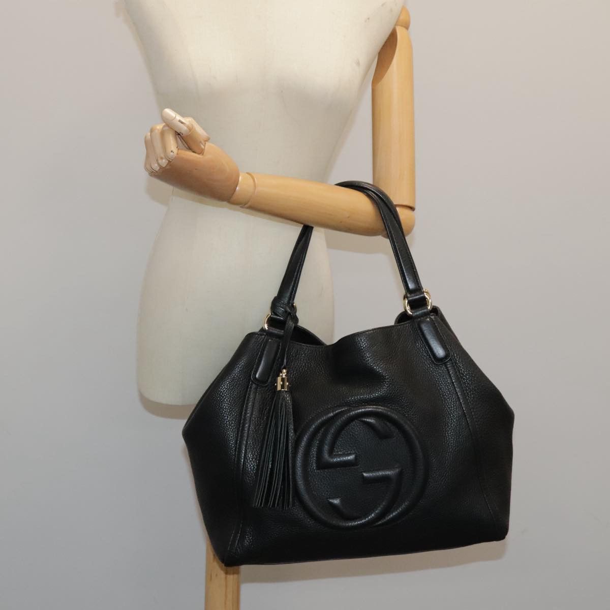 Gucci Soho Black Leather Tote Bag (Pre-Owned) Size ONE SIZE - 15 Thumbnail