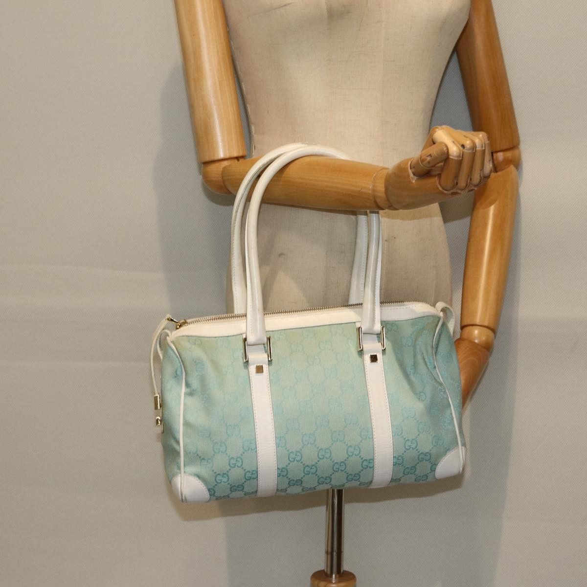 Gucci Blue Canvas Handbag (Pre-Owned) Size ONE SIZE - 8 Thumbnail