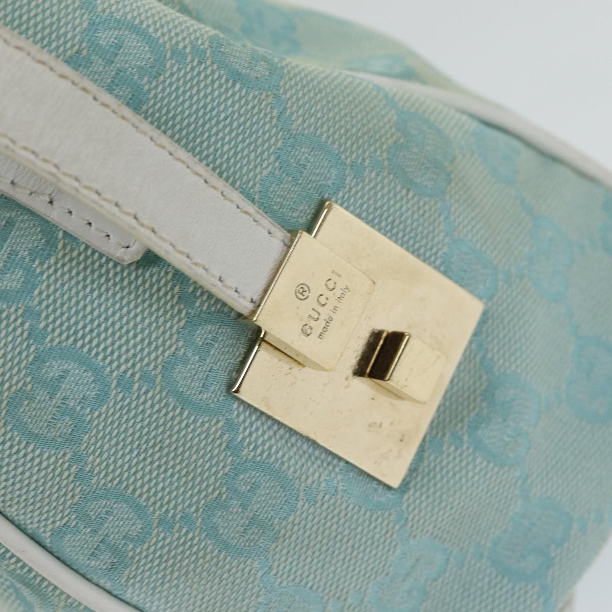 Gucci Blue Canvas Handbag (Pre-Owned) Size ONE SIZE - 17 Thumbnail