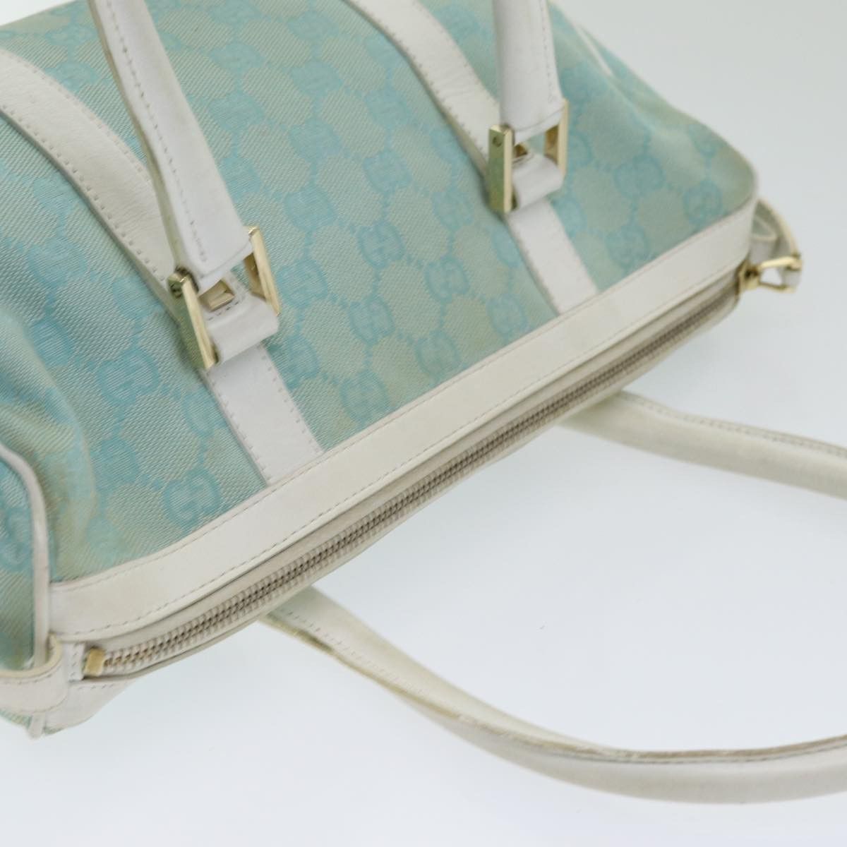 Gucci Blue Canvas Handbag (Pre-Owned) Size ONE SIZE - 4 Thumbnail