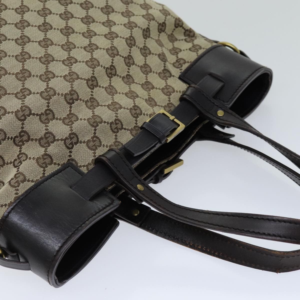 Gucci Gg Canvas Beige Canvas Tote Bag (Pre-Owned) Size ONE SIZE - 4 Thumbnail