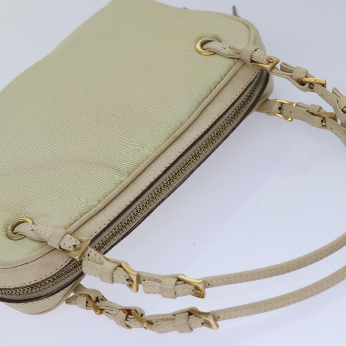 Prada Tessuto Beige Synthetic Clutch Bag (Pre-Owned) Size ONE SIZE - 4 Thumbnail