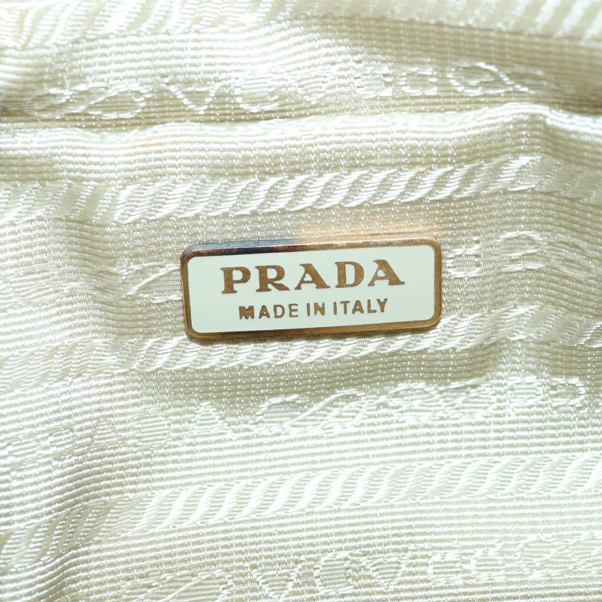 Prada Tessuto Beige Synthetic Clutch Bag (Pre-Owned) Size ONE SIZE - 8 Thumbnail