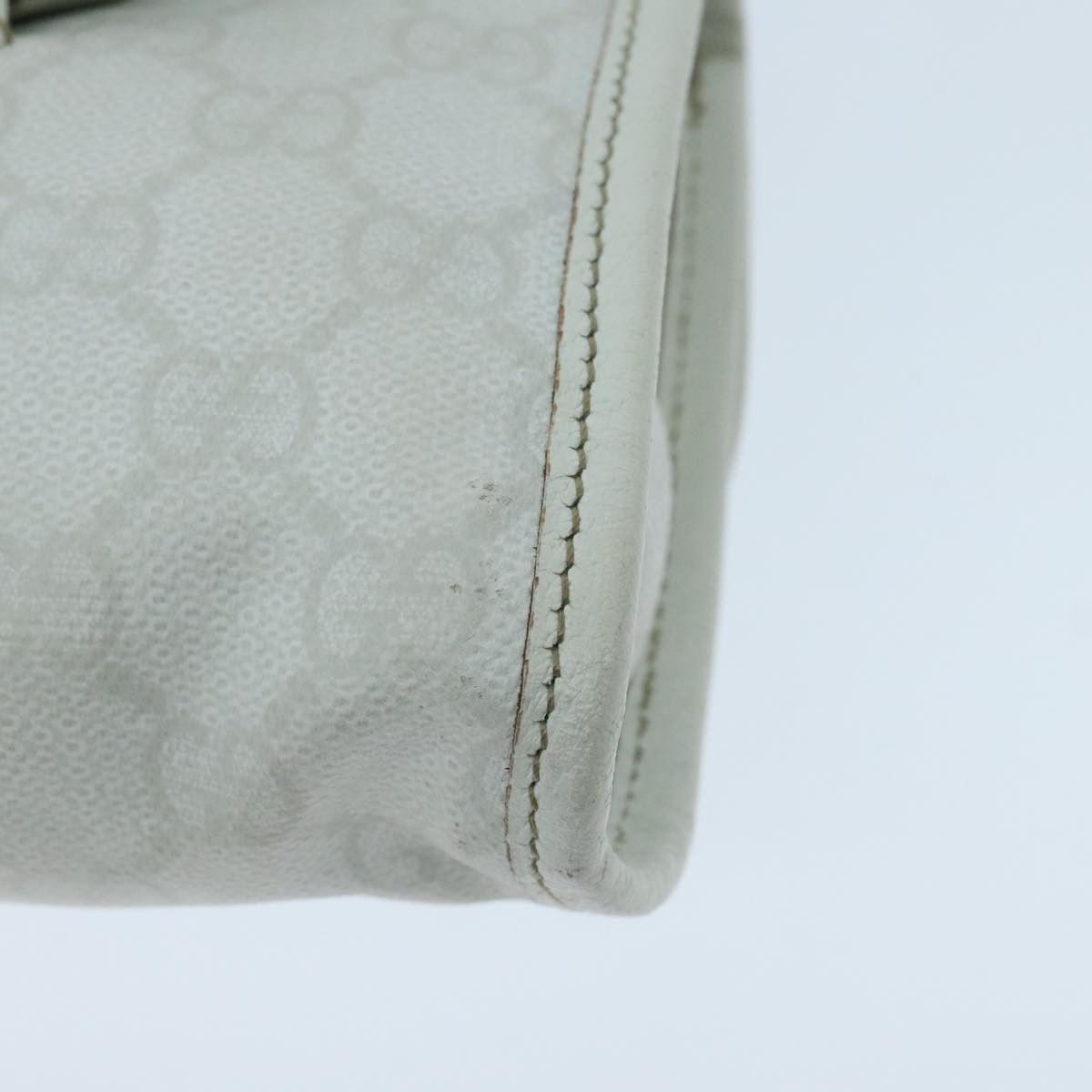 Gucci Sherry White Canvas Shoulder Bag (Pre-Owned) Size ONE SIZE - 9 Thumbnail