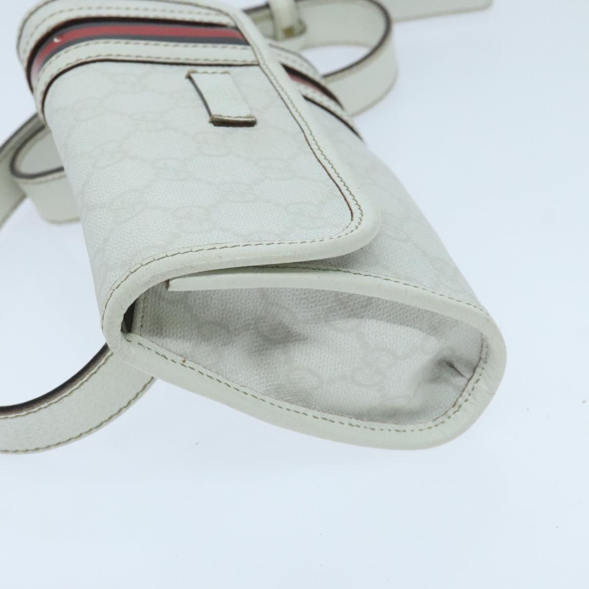 Gucci Sherry White Canvas Shoulder Bag (Pre-Owned) Size ONE SIZE - 4 Thumbnail