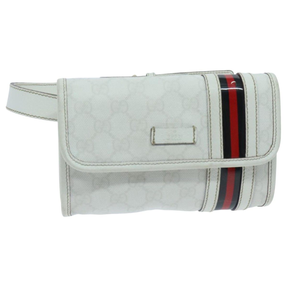 Gucci Sherry White Canvas Shoulder Bag (Pre-Owned) Size ONE SIZE - 15 Thumbnail