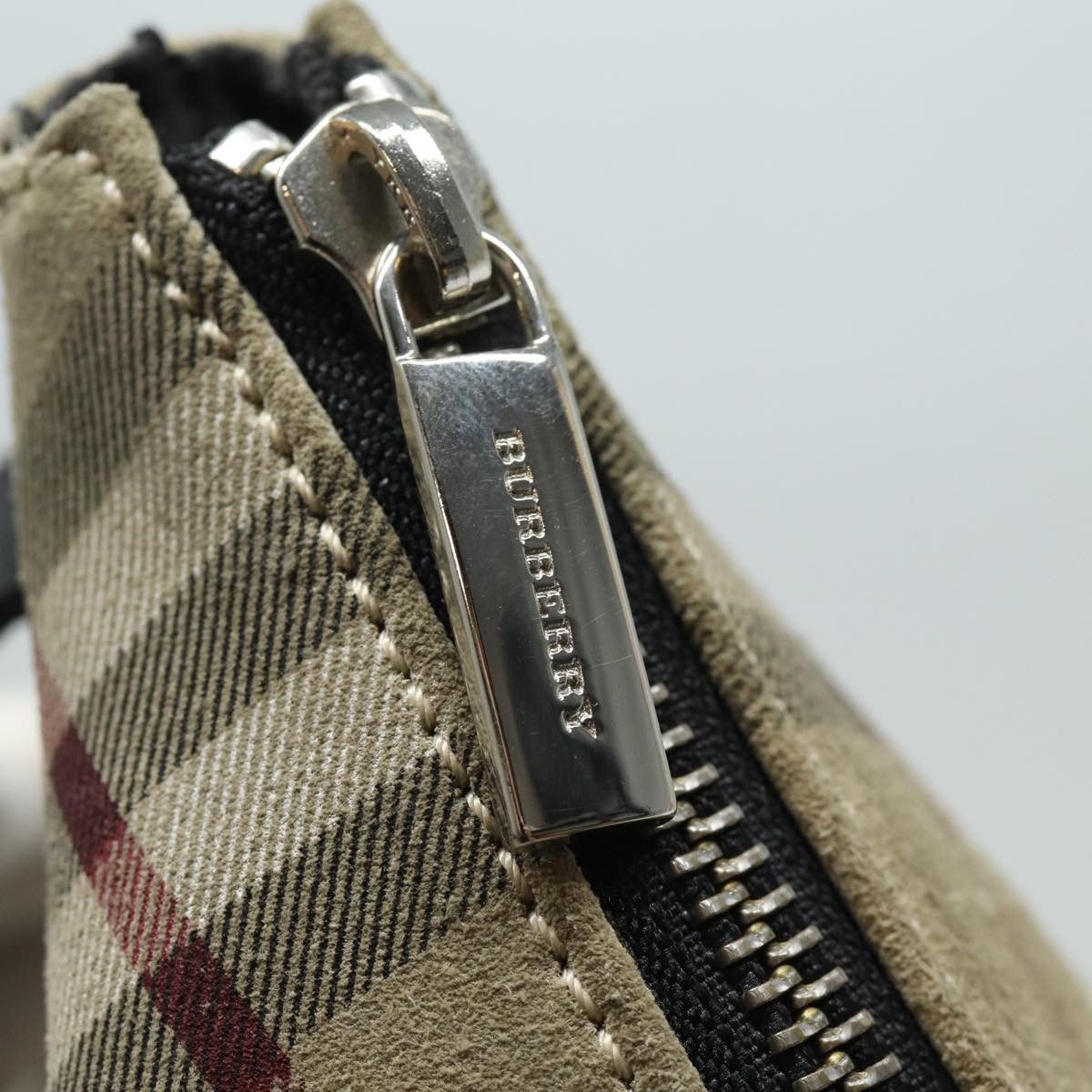 Burberry Nova Check Beige Suede Shoulder Bag (Pre-Owned) Size ONE SIZE - 17 Thumbnail