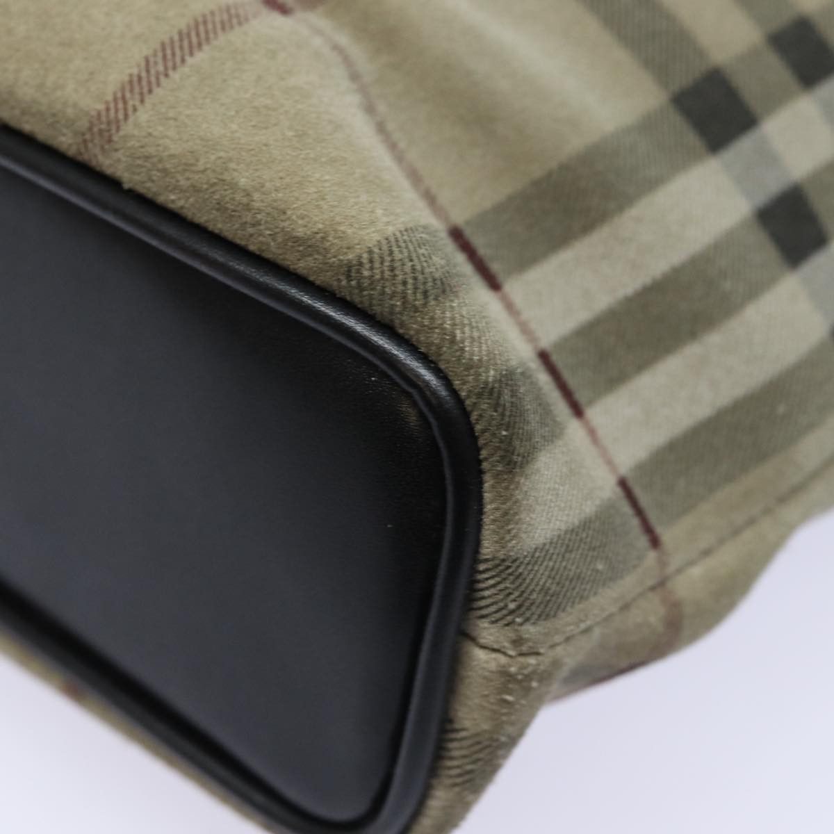 Burberry Nova Check Beige Suede Shoulder Bag (Pre-Owned) Size ONE SIZE - 18 Thumbnail