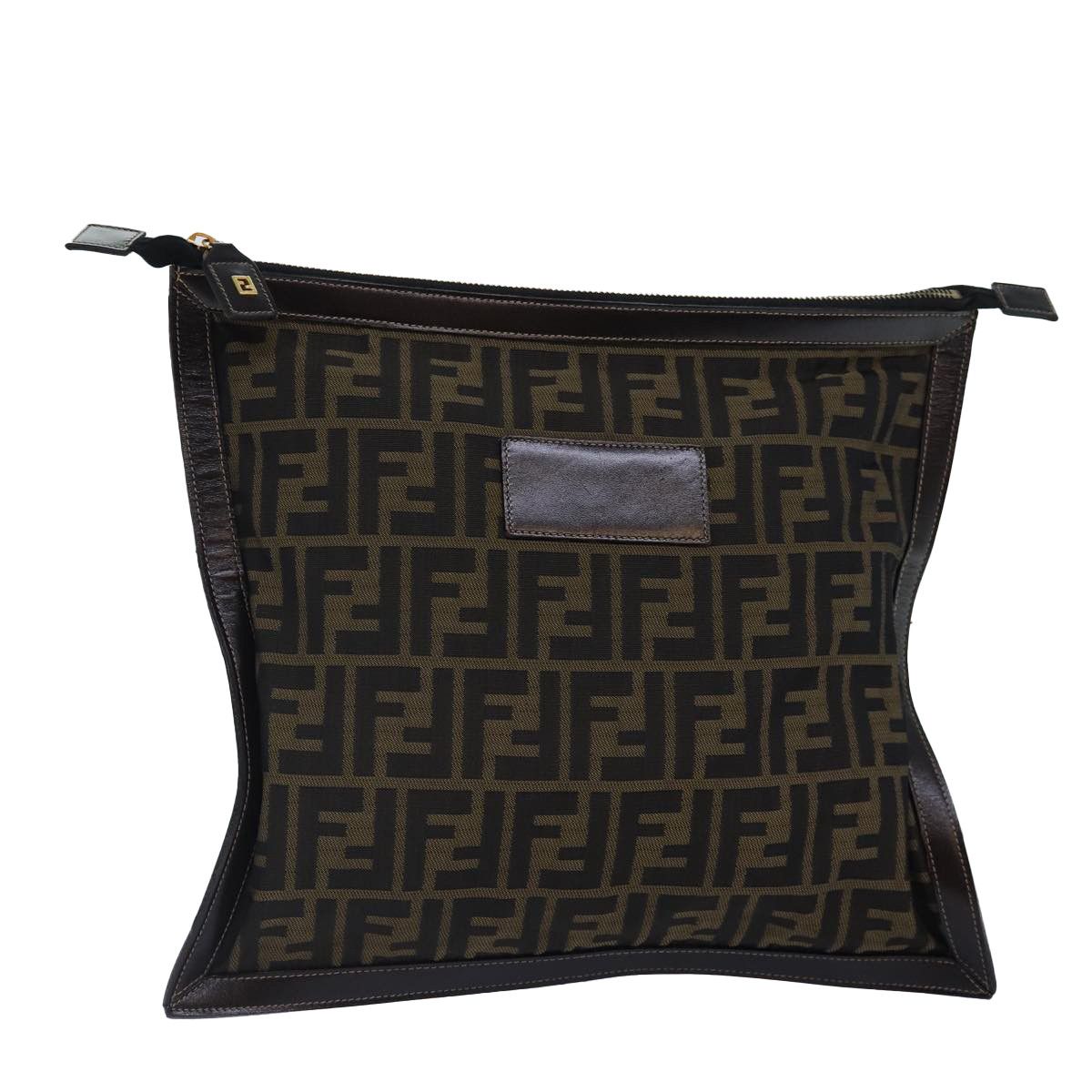 Fendi Zucca Brown Canvas Clutch Bag (Pre-Owned) Size ONE SIZE - 11 Thumbnail