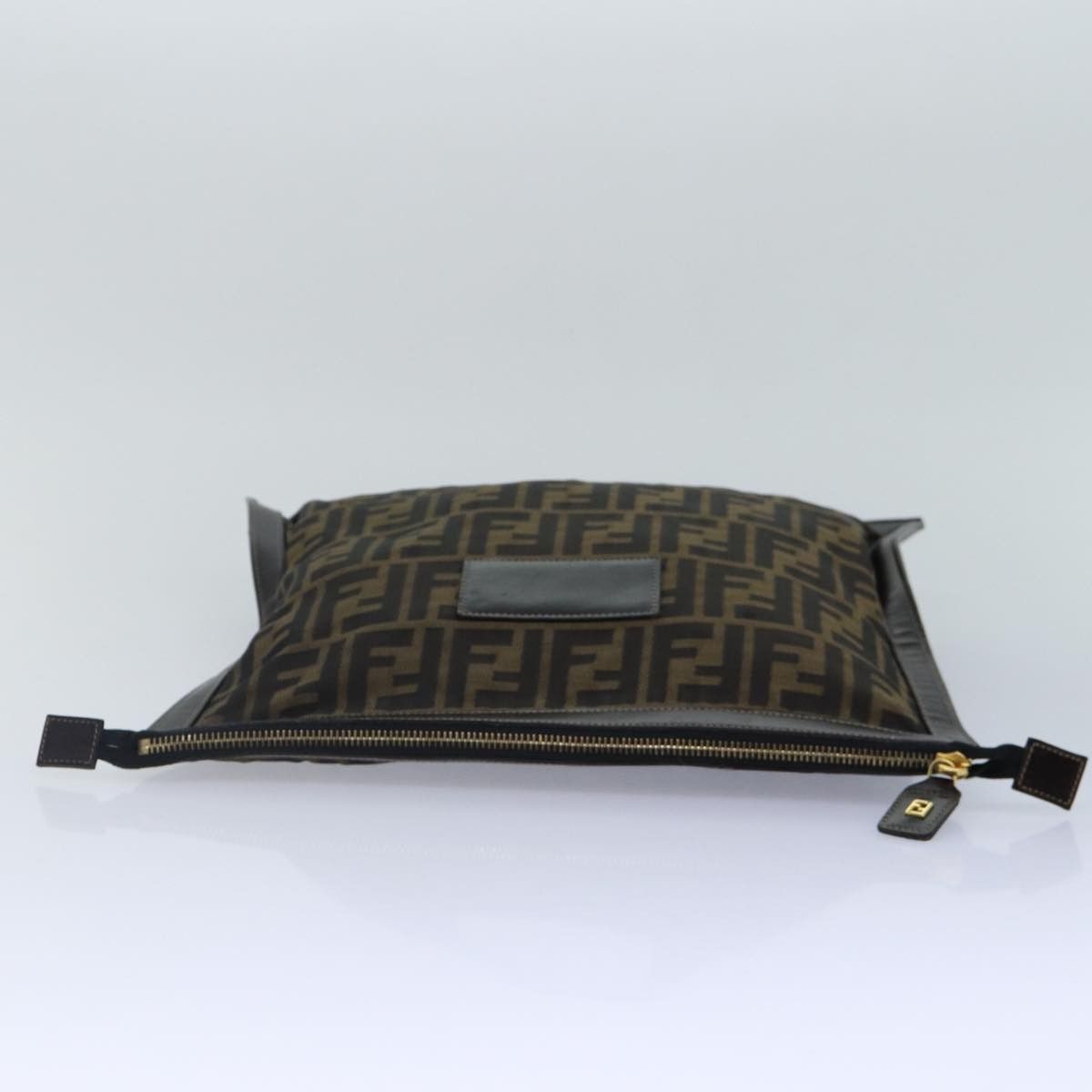 Fendi Zucca Brown Canvas Clutch Bag (Pre-Owned) Size ONE SIZE - 4 Thumbnail