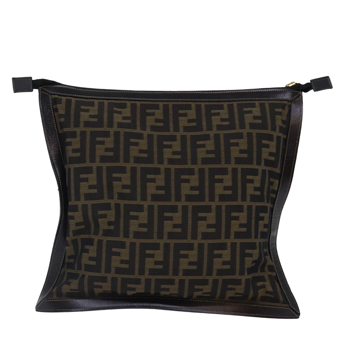 Fendi Zucca Brown Canvas Clutch Bag (Pre-Owned) Size ONE SIZE - 2 Thumbnail